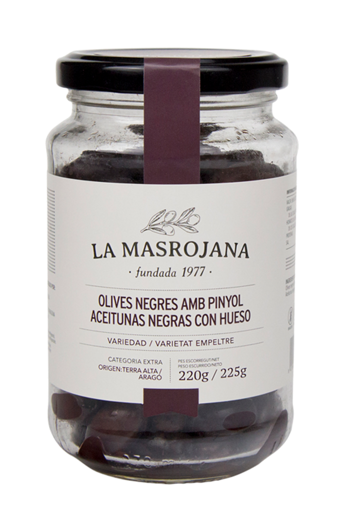 La Masrojana zwarte Aragón olijven (220 g)